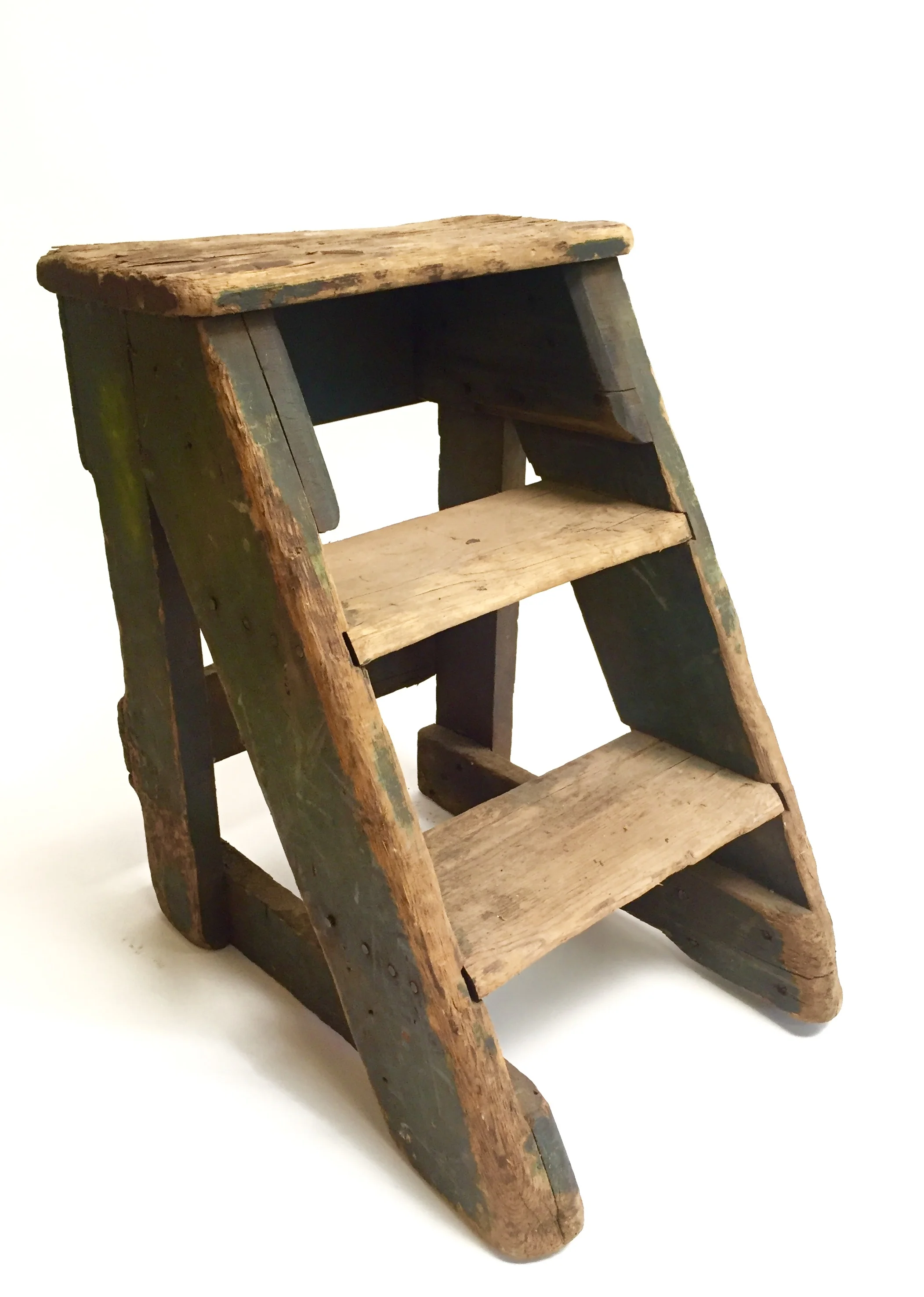 VINTAGE WOODEN STEP STOOL Hook Props